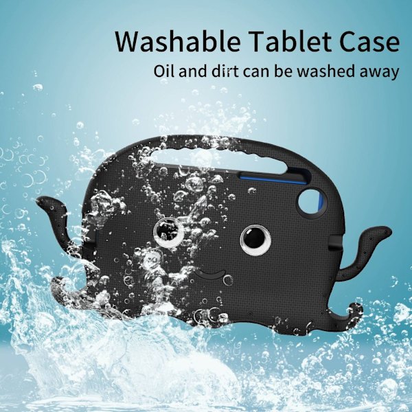 SKALO Samsung Tab A7 Lite 3D Cartoon lapsen Kuori - Musta Black