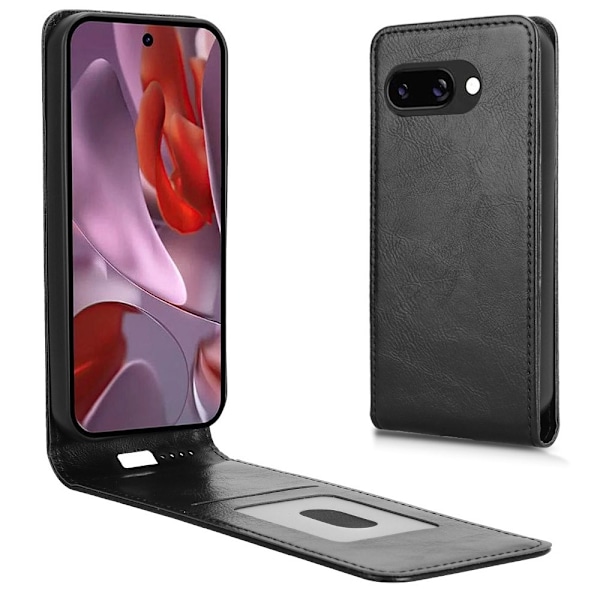 SKALO Google Pixel 9a Pysty PU-nahka Suojakuori - Musta Black