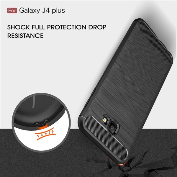 Stöttåligt Armor Carbon TPU-skal Samsung J4 Plus Red