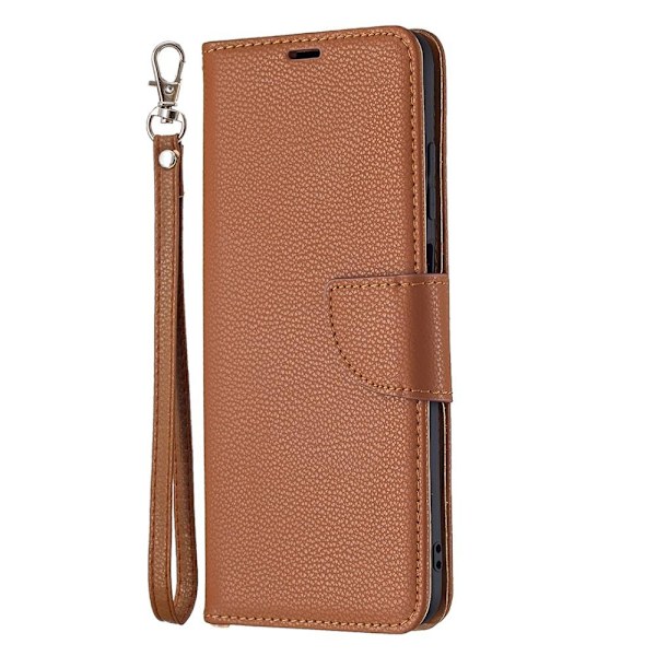 SKALO Samsung A02s / A03s Premium Litchi Plånbok - Brun Brown