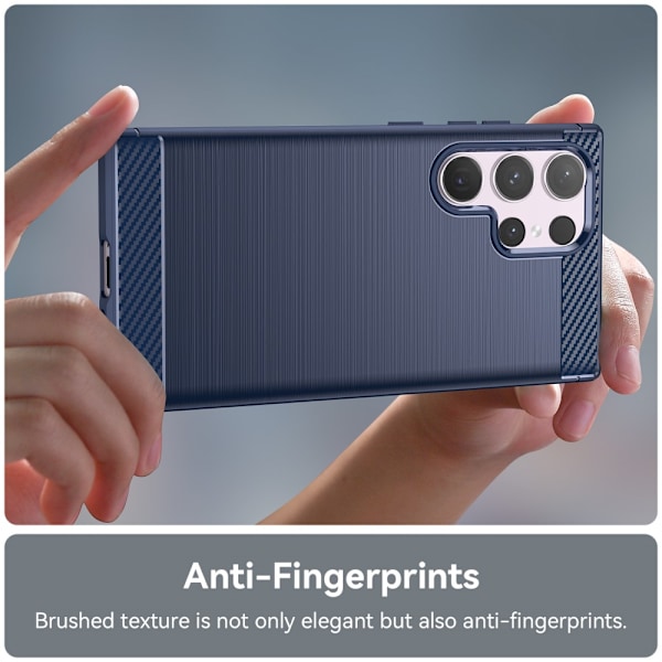 SKALO Samsung S24 Ultra Armor Carbon Stöttåligt TPU-skal - Fler färger Blå