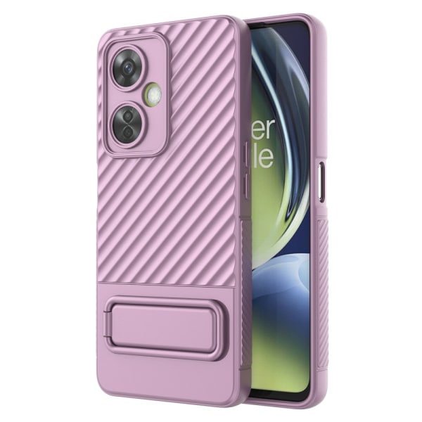 SKALO OnePlus Nord CE 3 Lite 5G Twill 2.0 TPU-Cover med rack - L Purple