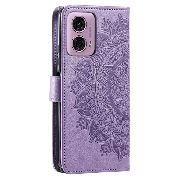 SKALO Motorola Moto G85 5G Mandala Plånboksfodral - Lila Lila