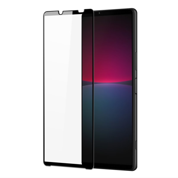 2-PAK SKALO Sony Xperia 10 V 5G FULL-FIT Hærdet Glas Skærmbeskyt Black