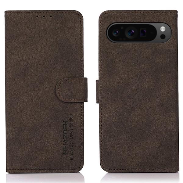 SKALO Google Pixel 9 Pro XL KHAZNEH Pungetui i PU-læder - Brun Brown