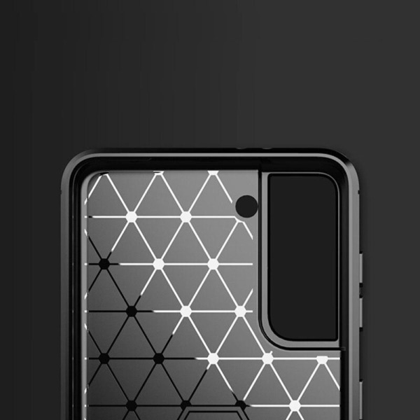 SKALO Samsung S21 Armor Carbon Stødsikker TPU-cover - Vælg farve Black