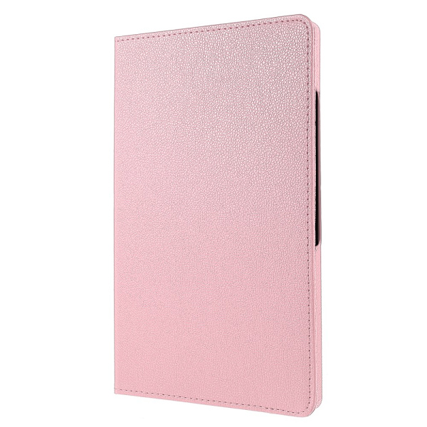 SKALO Samsung Tab A8 10.5 (2021/2022) 360 Litchi Flip Cover - Pink Pink