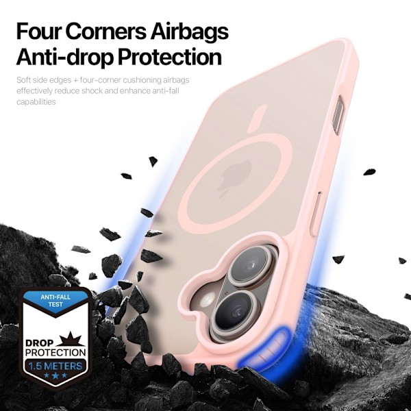 DUX DUCIS iPhone 16 Yind Series Matt Finish Skal - Rosa Rosa
