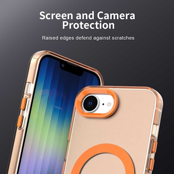 SKALO iPhone 16e Candy Series Hybrid Cover - Orange Orange