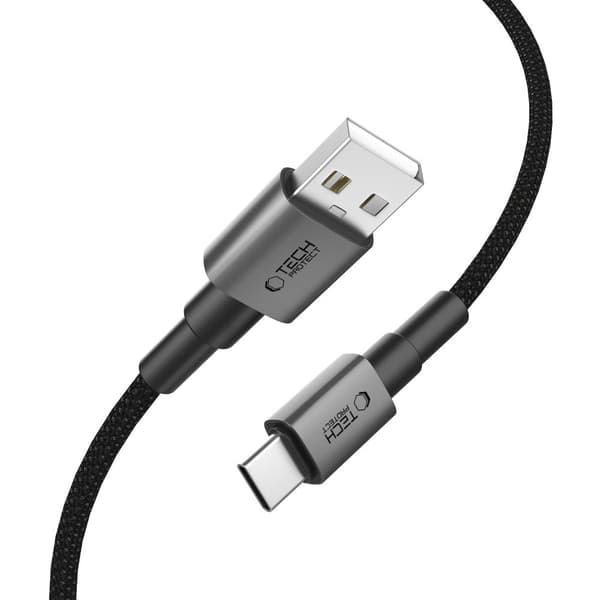 Tech-Protect Ultraboost DNA USB-C-kabel 3A 1m - Iron Grey grå