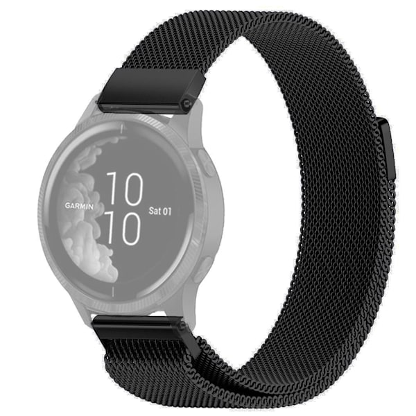 SKALO Milanese Loop till Garmin Venu 2 Plus - Fler färger Svart