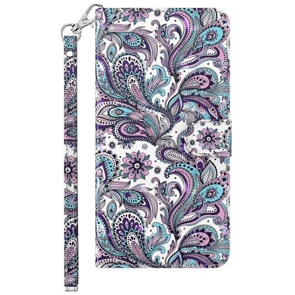 SKALO Samsung A34 5G Floral 3D Lompakkokotelo Multicolor