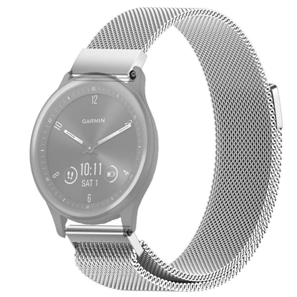 SKALO Milanese Loop til Garmin Vivomove 3 - Vælg farve Silver