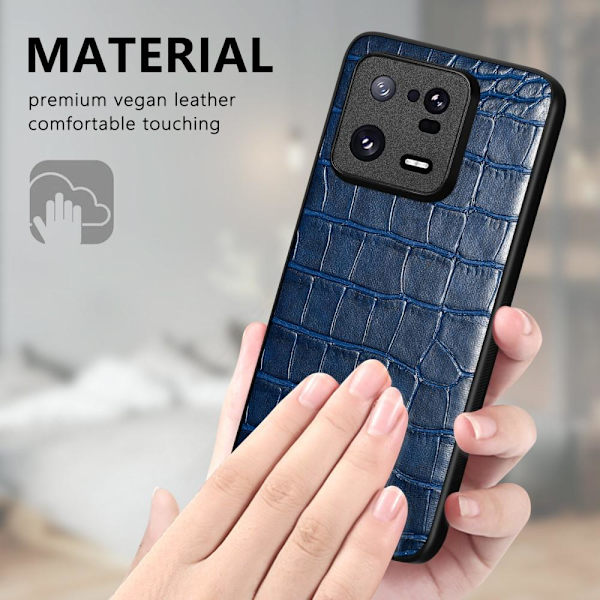 SKALO Xiaomi 13 Pro 5G Krokodil PU-Läder Hybrid Skal - Brun Brun