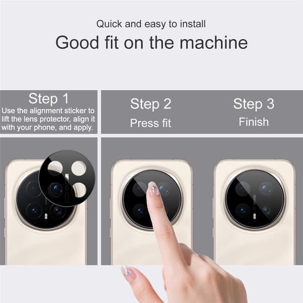 IMAK Kamerabeskyttelse af hærdet glas til Honor Magic8 Pro - Sort Black
