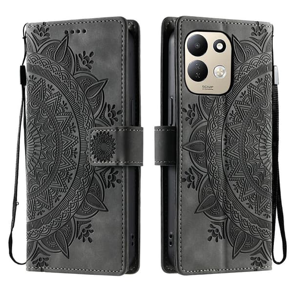 SKALO Mandala Plånboksfodral för Xiaomi Redmi 17 - Grå grå