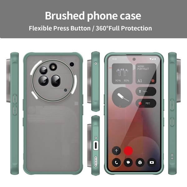 SKALO Nothing Phone (3a) Pro 5G Color Bumper Frosted Skal - Grön Grön