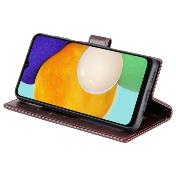 SKALO Samsung A13 5G Mandala lompakkokotelo - Ruskea Brown