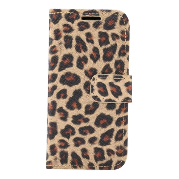 SKALO iPhone 13 Mini Leopard mönstrad Plånboksfodral i PU Läder Multicolor