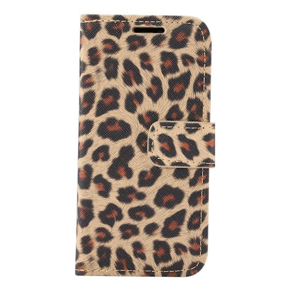 SKALO iPhone 13 Mini Leopard mönstrad Plånboksfodral i PU Läder multifärg