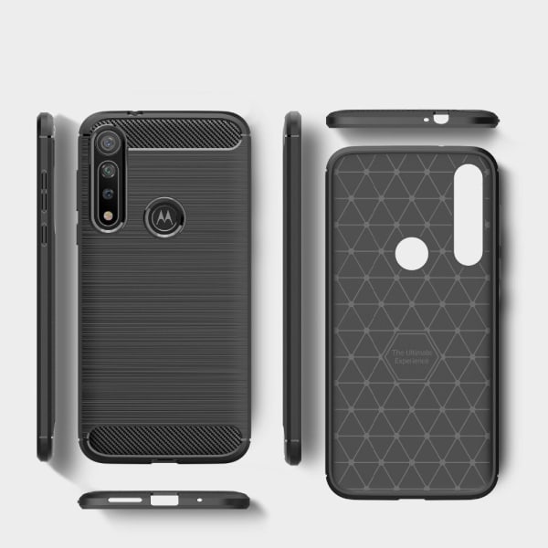 Stødsikker Armour Carbon TPU cover Moto G8 Plus - flere farver Grey