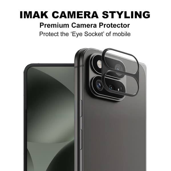 IMAK Kamerabeskyttelse i metal til Google Pixel 11 Pro Fold - Sort Black