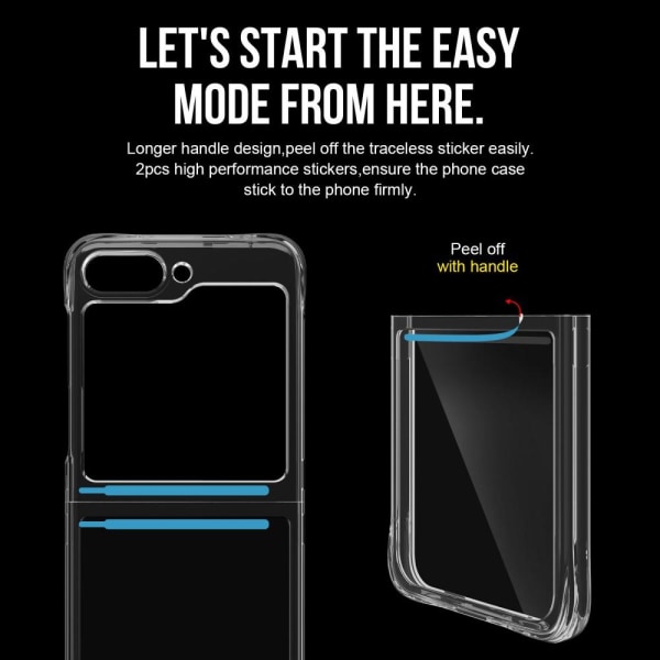 SKALO Samsung Z Flip5 TPU Clear Hybrid Skal - Transparent Transparent
