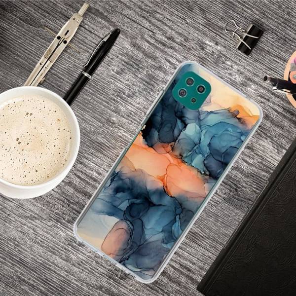 SKALO Samsung A22 5G Marmor TPU-skal - Motiv 7 multifärg