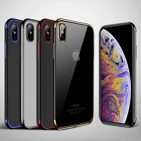 Design TPU-kuori Electro Plating iPhone Xs Maxille - enemmän värejä Red