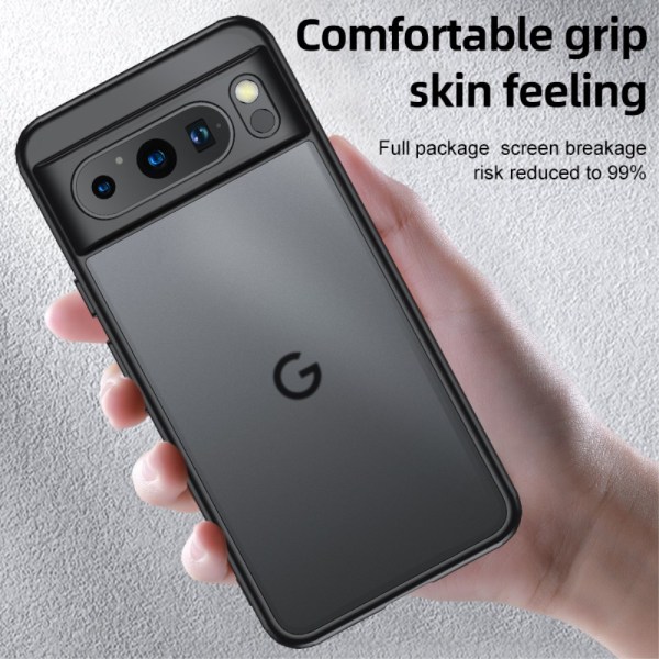 SKALO Google Pixel 8 Pro TPU Clear Hybrid Cover - Gennemsigtig Transparent