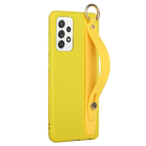 SKALO Samsung A53 5G Käsihihna TPU-suojakuori - Keltainen Yellow