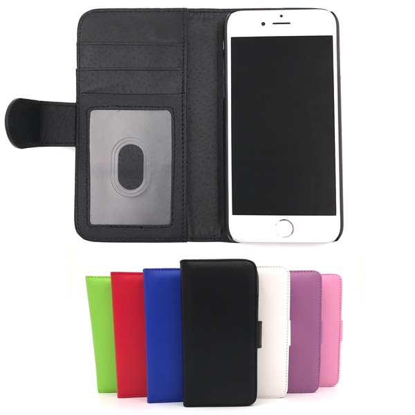 Plånboksfodral 4 fack iPhone 6/6S - fler färger Röd