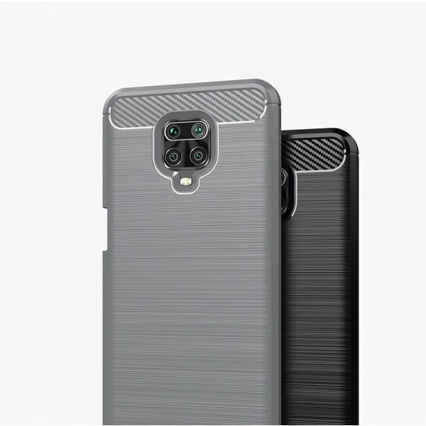 Iskunkestävä Armor Carbon TPU -kotelo Xiaomi Redmi Note 9 Pro - lisää Blue