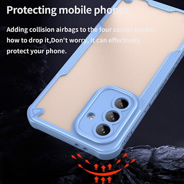 SKALO Samsung A56 5G Armor Hybrid Frosted Skal - Blå Blå