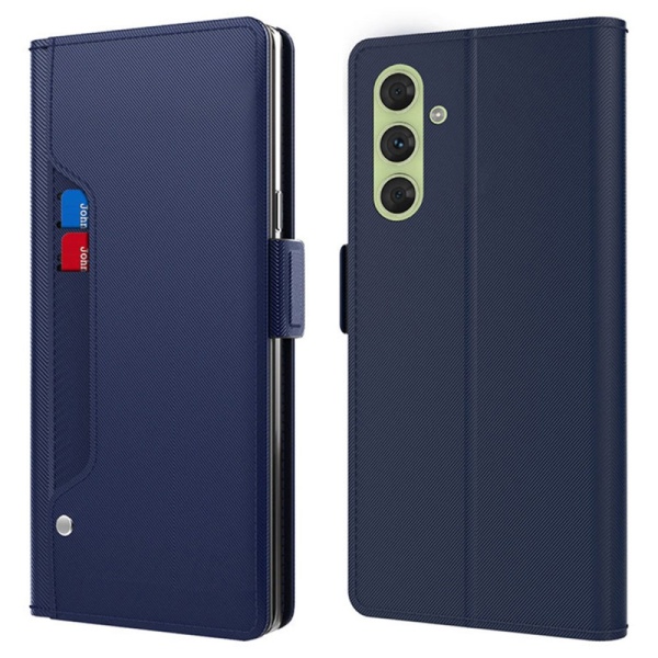 SKALO Samsung S24 Korthållare Spegel Plånbok - Blå Blå