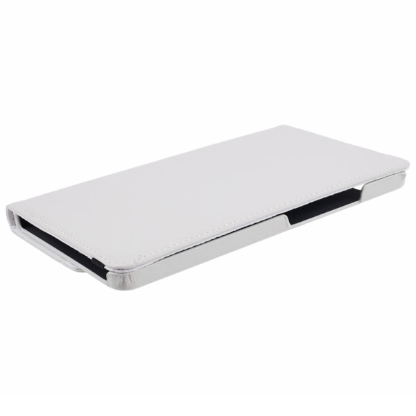 SKALO Samsung Tab A9 360 Litchi Suojakotelo - Valkoinen White