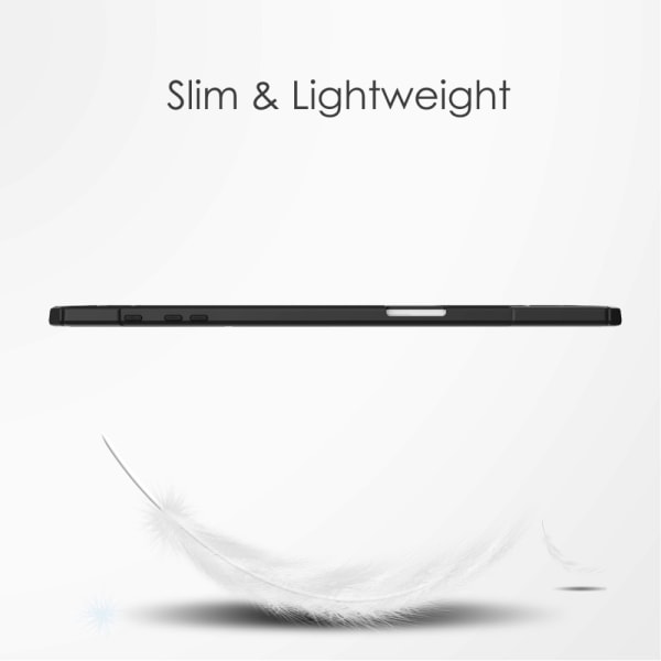 SKALO Samsung Tab S6 Lite Trifold Etui med gennemsigtig bagside Black