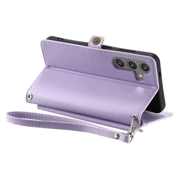 SKALO Samsung S24 FE PU-Läder Envelope Plånboksfodral - Lila Lila