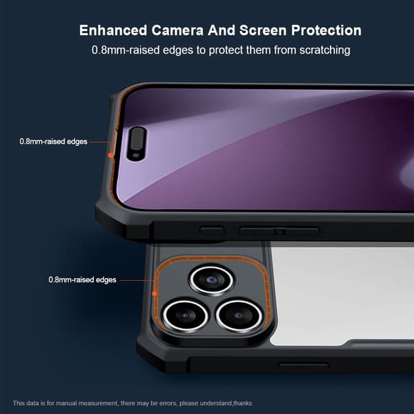 XUNDD Beatle Series Cover til iPhone 18 Pro - Sort Black