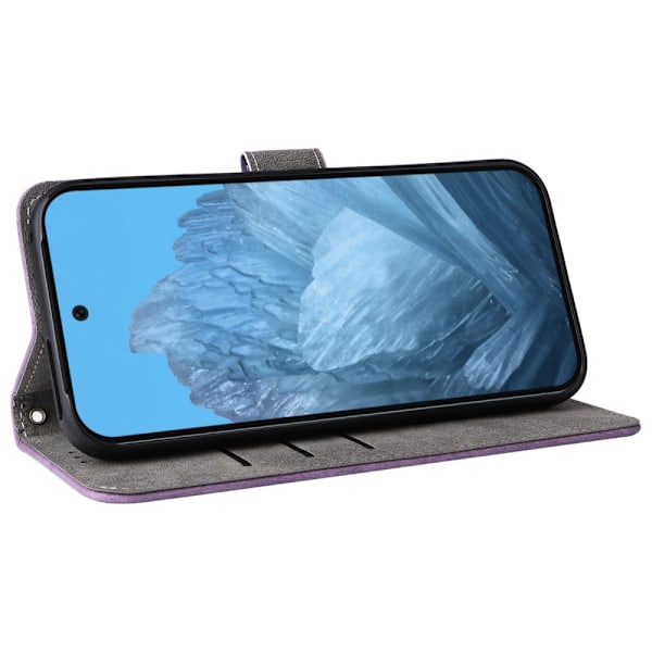 SKALO Google Pixel 9 Pro XL Plånboksfodral i PU-Läder - Lila Lila