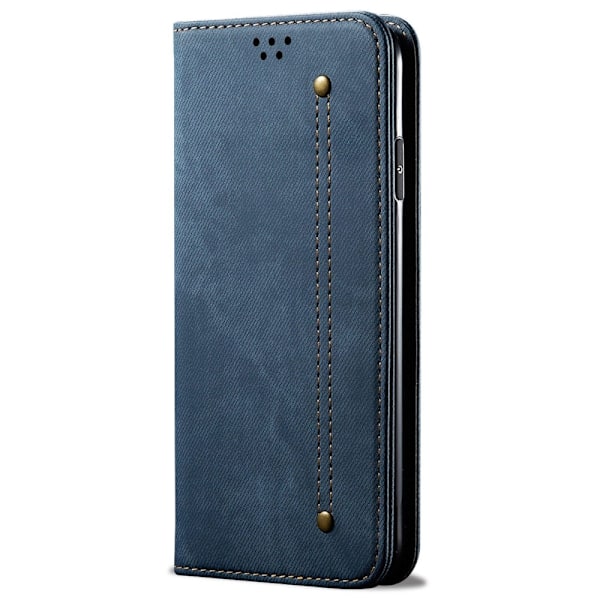 SKALO Samsung S25 Ultra Jeans Lompakkokotelo - Sininen Blue