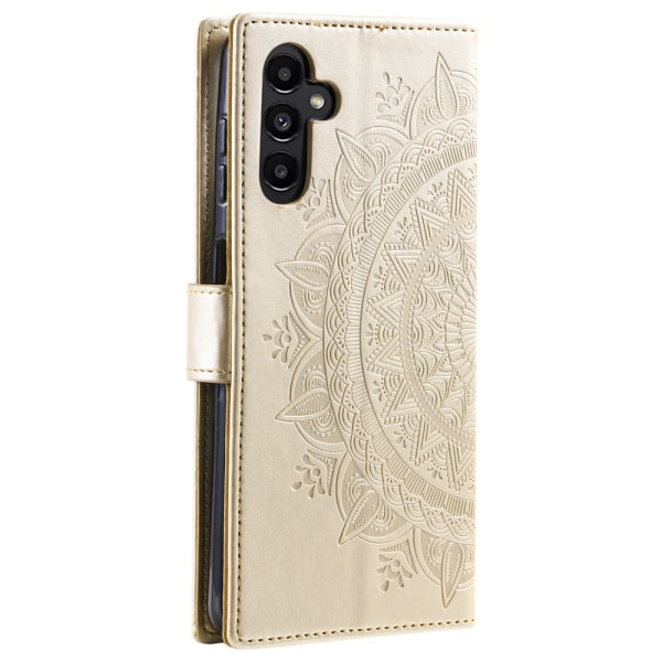 SKALO Samsung A25 5G Mandala Flip Cover - Guld Gold