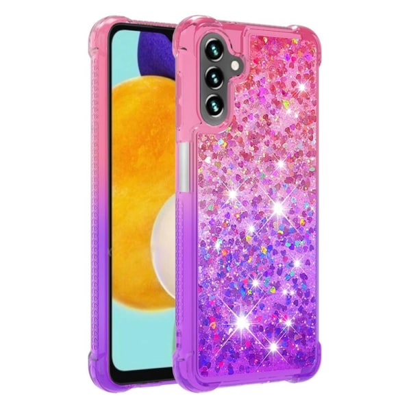 SKALO Samsung A04s 4G Kvicksand Glitter Hjärtan TPU-skal - Rosa- multifärg