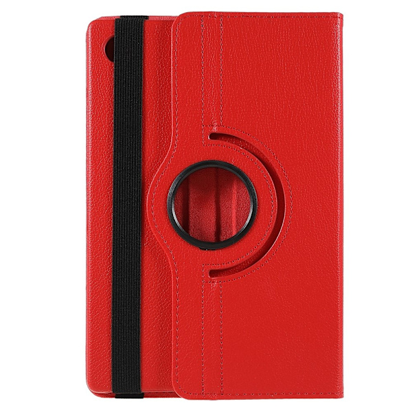 SKALO Samsung Tab A9+ 360 Litchi Suojakotelo - Punainen Red