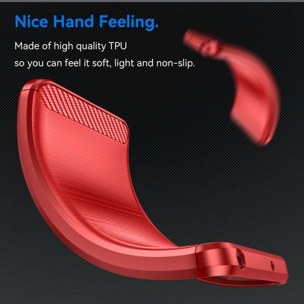 SKALO Sony Xperia 5 V Armor Carbon Stødsikker TPU-cover - Vælg farve Red