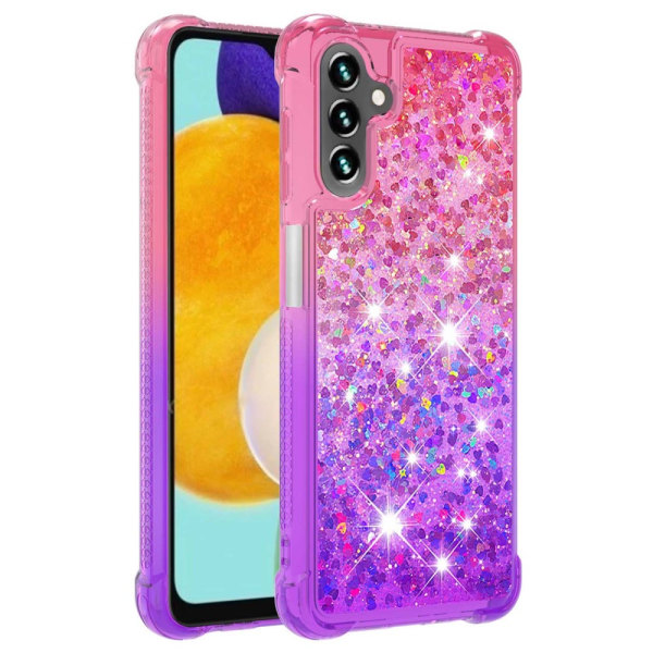 SKALO Samsung A34 5G Kvicksand Glitter Hjärtan TPU-skal - Rosa-L multifärg