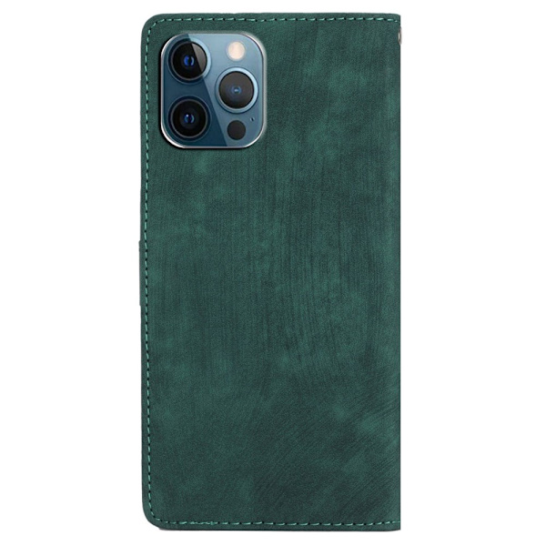 SKALO iPhone 15 Pro Max Plånboksfodral i PU-Läder - Grön Grön