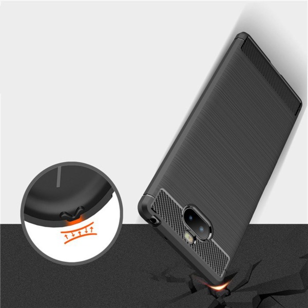 Stødsikker Armour Carbon TPU-cover Sony Xperia 10 Plus - mere farve Grey