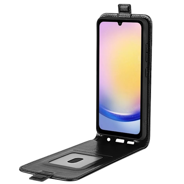 SKALO Samsung A26 5G Vertical Flip PU-Læder Flip Cover - Sort Black
