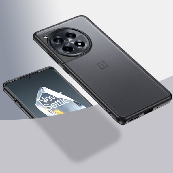 SKALO OnePlus 12R 5G TPU Clear Hybrid Skal - Svart Svart